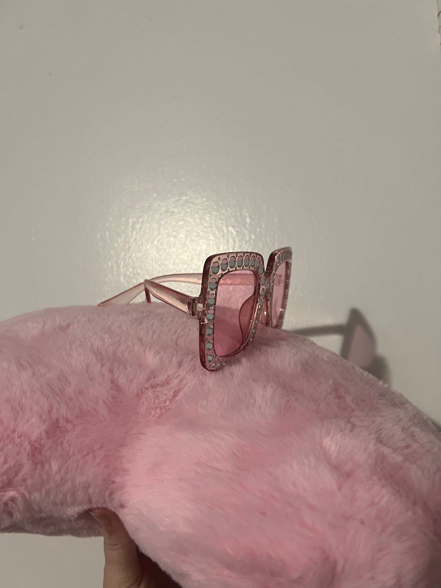 Pink Rhinestone Glasses