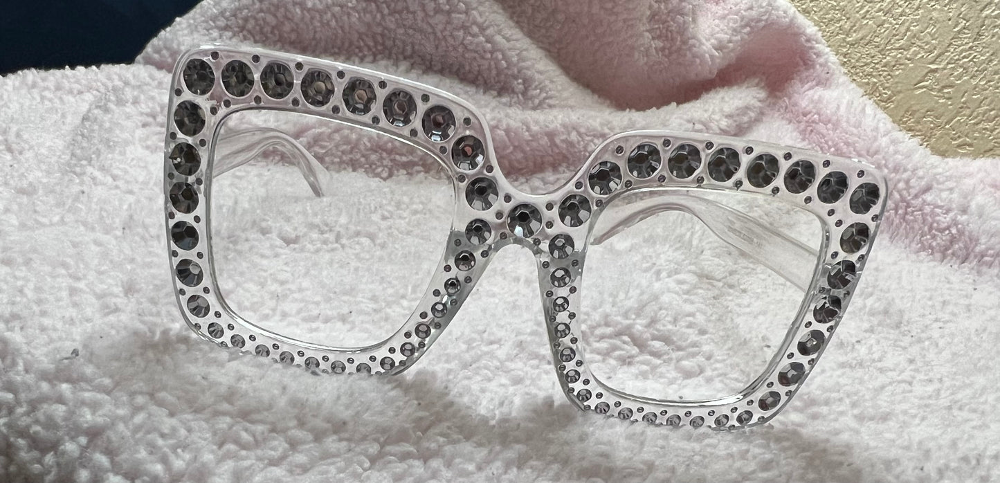 Clear Rhinestone Glasses