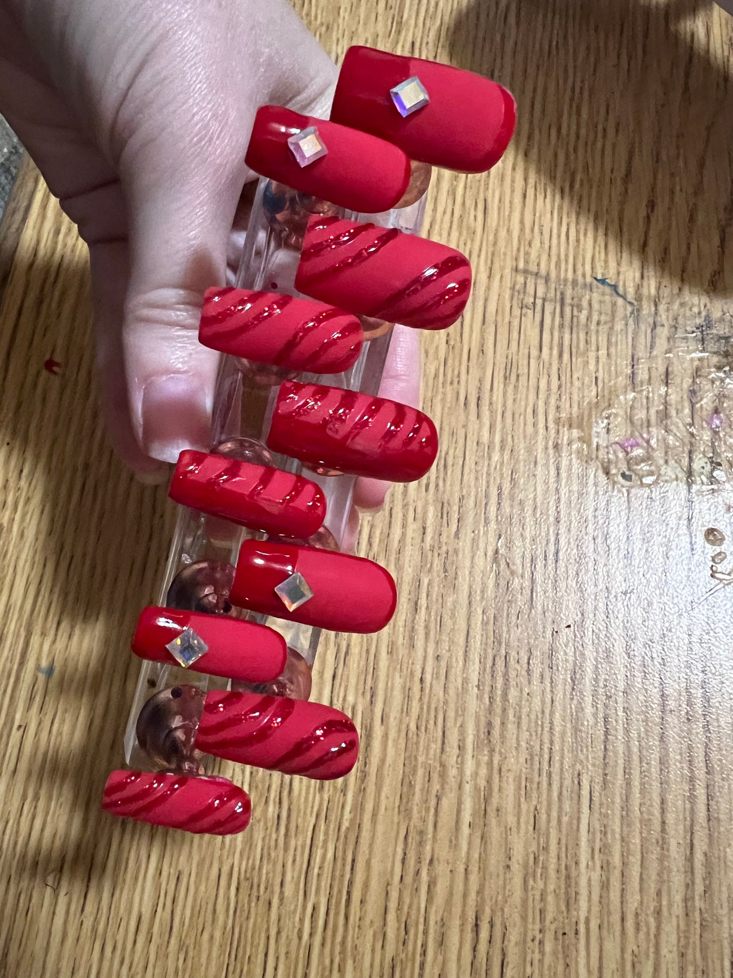 Red Diamond Nails