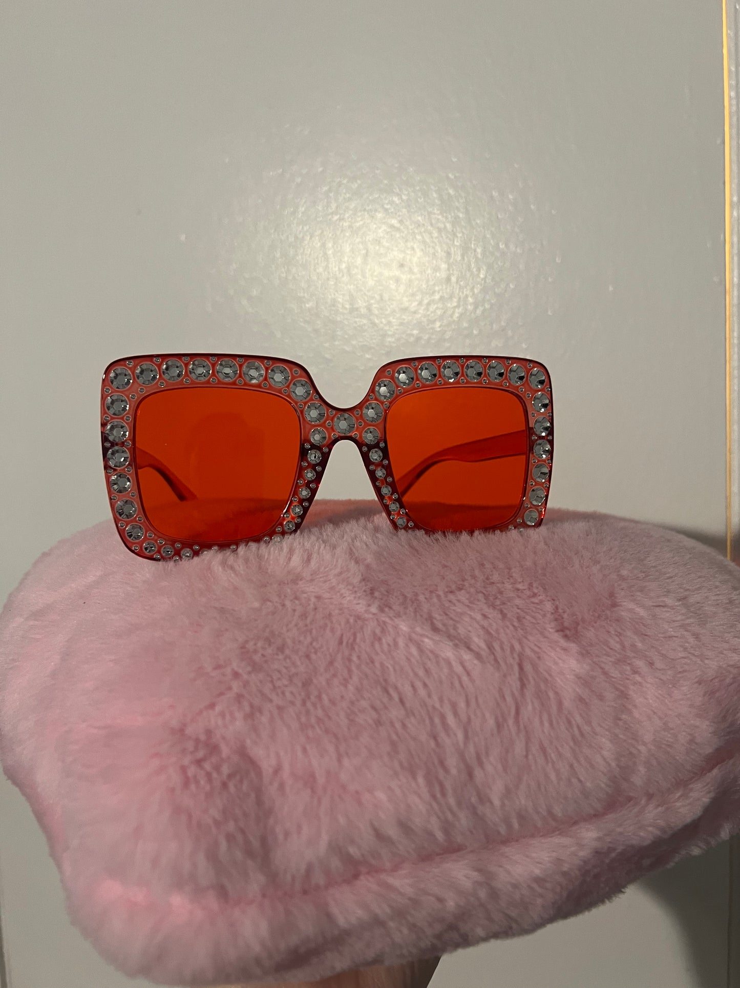 Red Rhinestone Glasses