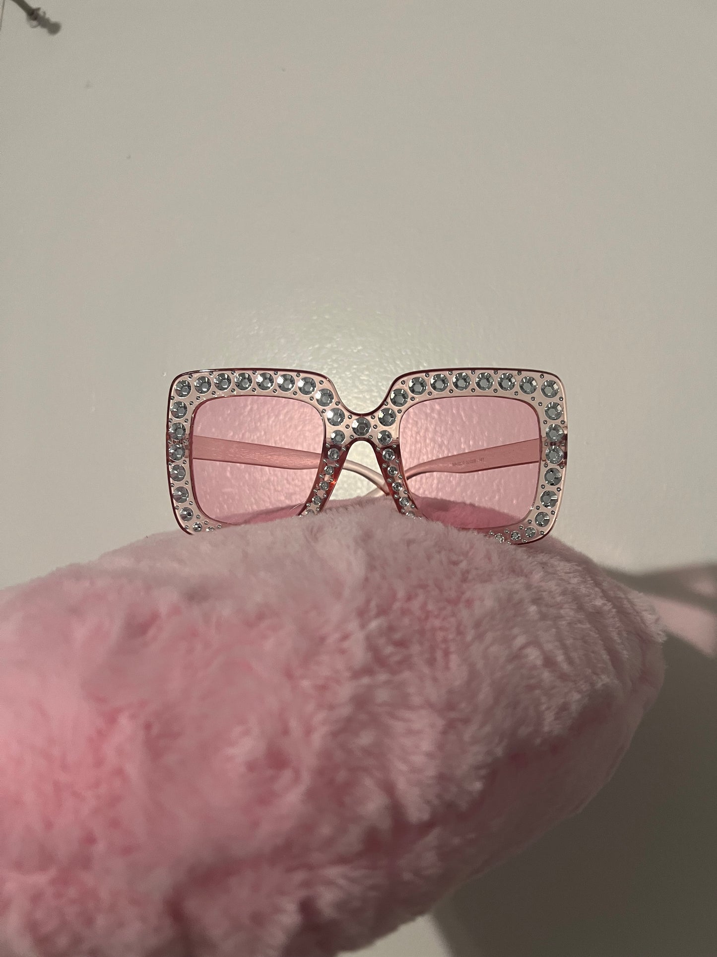 Pink Rhinestone Glasses