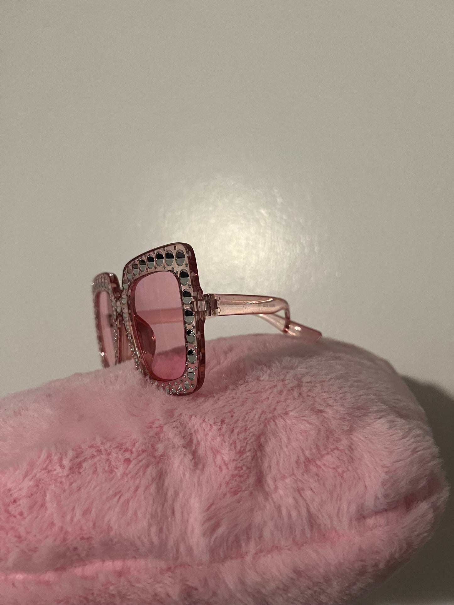 Pink Rhinestone Glasses