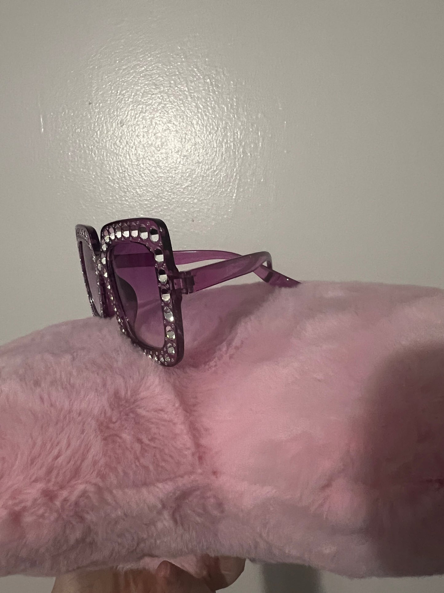 Purple Rhinestone Glasses