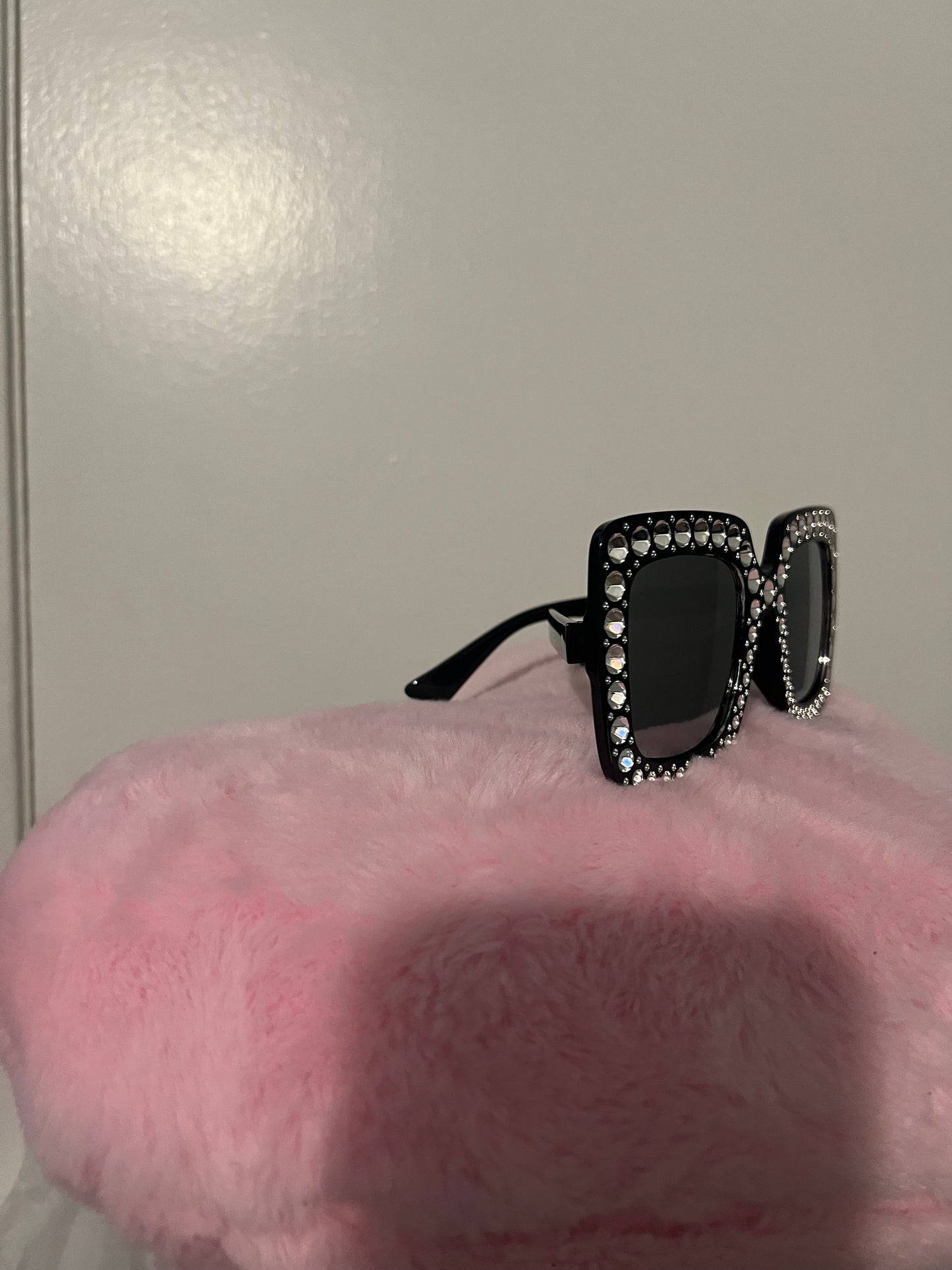 Black & Sliver Rhinestone Glasses