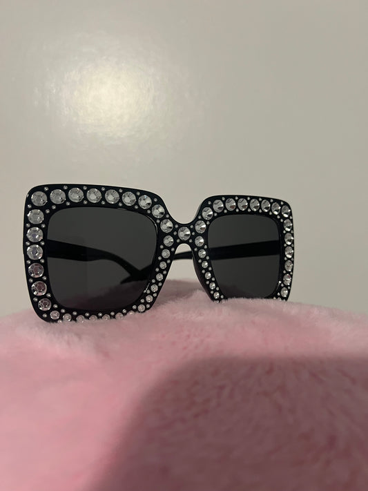 Black Rhinestone Glasses