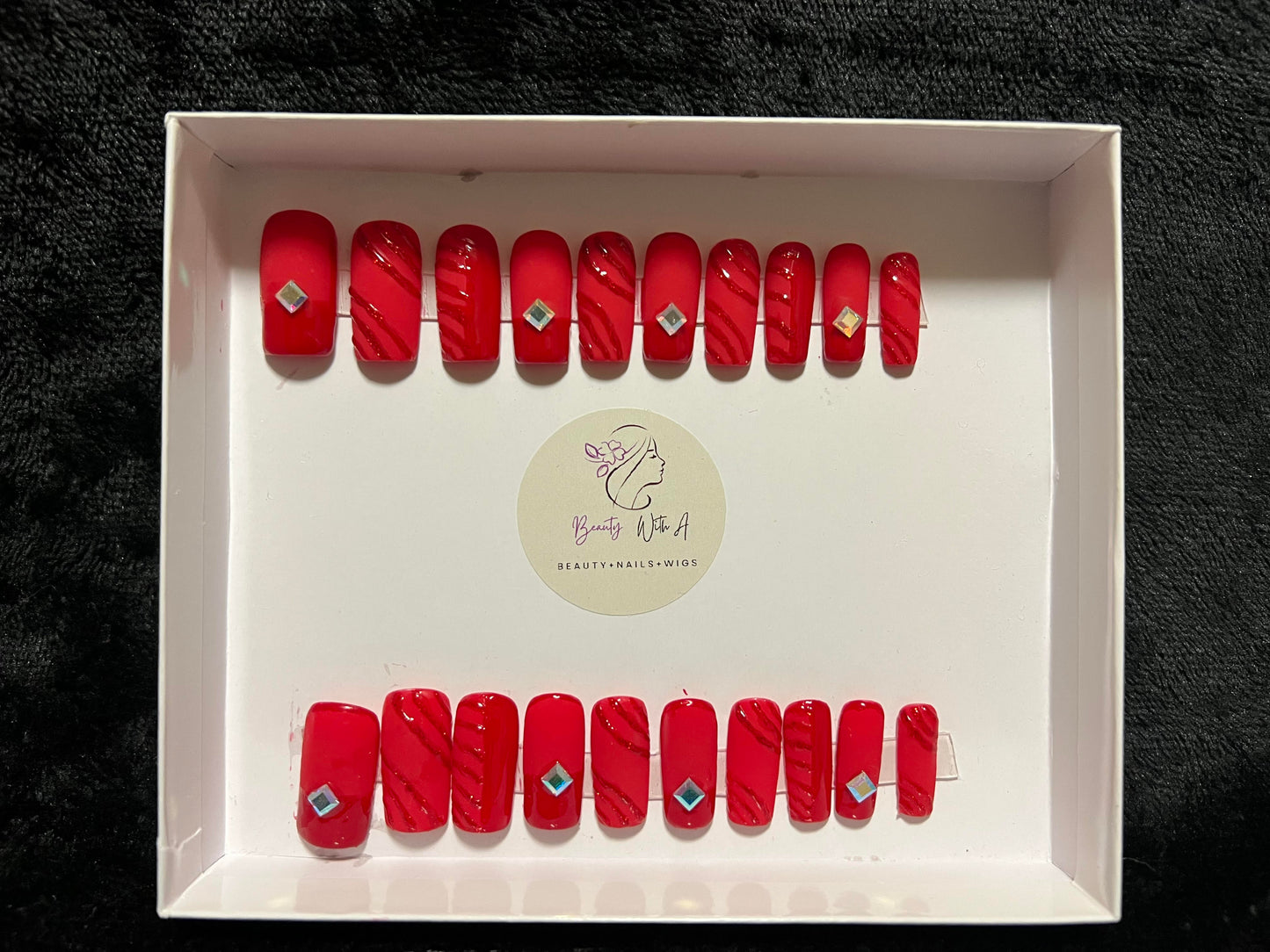 Red Diamond Nails